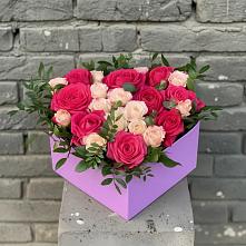 Цветочная композиция из Розы в коробке в Ивойлово