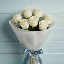 Букет 7 Белых роз Эдлесс Лав в Ивойлово