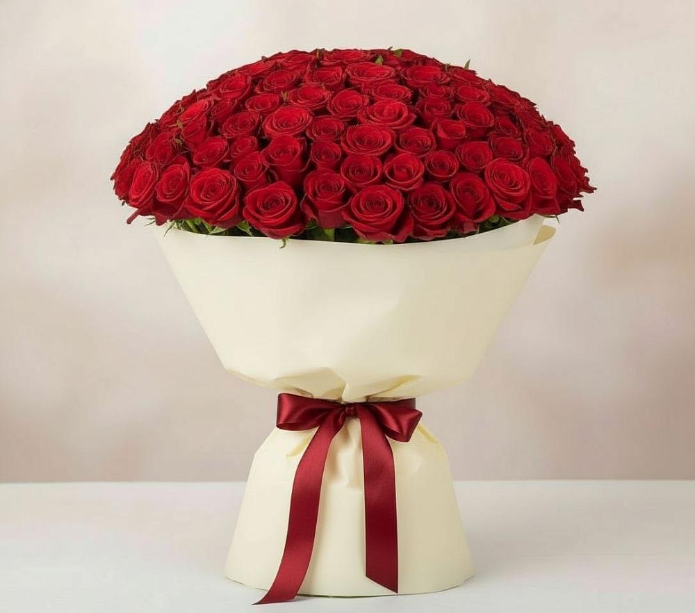 Букет 101 Красная роза Милано в Ивойлово