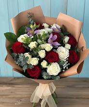 Букет цветов из:  Розы и Альстромерии #REPLACE_PRED# Ивойлово