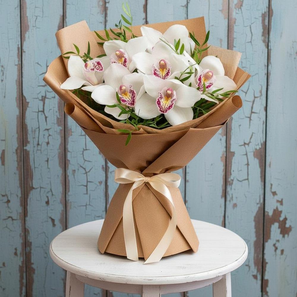 Букет цветов из: Орхидеи и Розы в Ивойлово