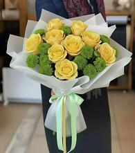 Букет цветов из:  Хризантемы и Розы в Ивойлово