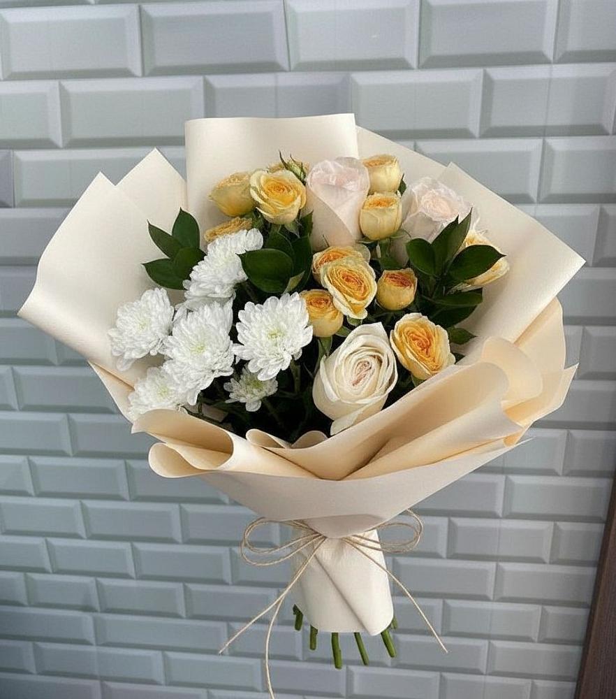 Букет цветов из: Розы и Хризантемы в Ивойлово