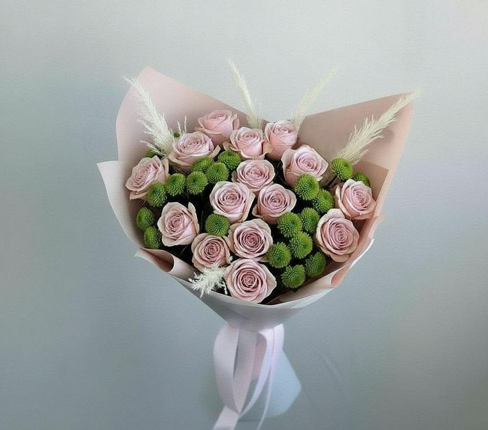 Букет цветов из: Розы и Хризантемы в Ивойлово