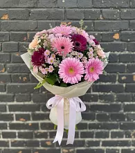 Букет цветов из:  Герберы и Хризантемы в Ивойлово