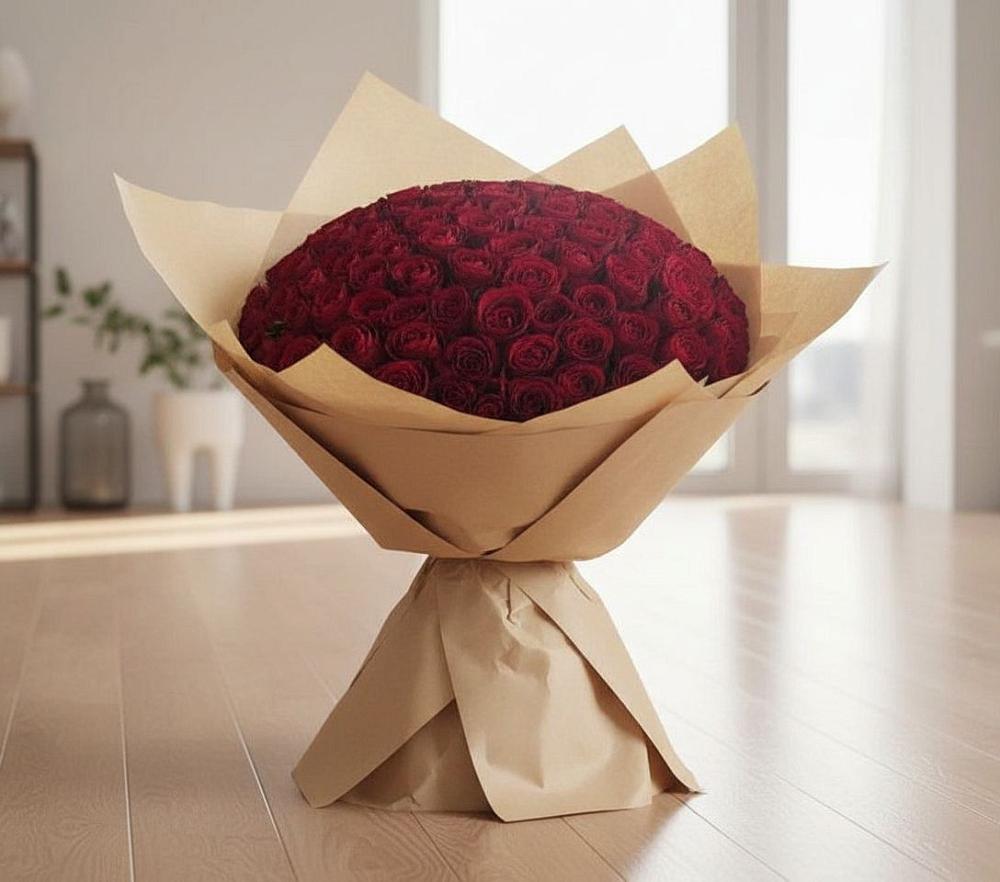 Букет 101 Красная роза в Ивойлово