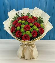Букет цветов из:  Розы и Хризантемы #REPLACE_PRED# Ивойлово