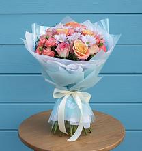 Букет цветов из:  Хризантемы и Розы в Ивойлово