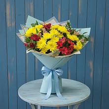 Букет цветов из:  Альстромерии и Хризантемы #REPLACE_PRED# Ивойлово