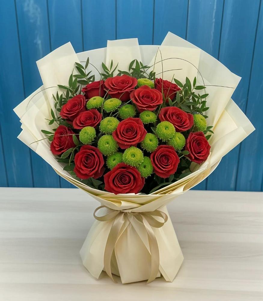 Букет цветов из: Розы и Хризантемы в Ивойлово