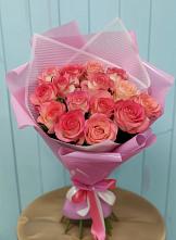 Букет 15 Розовых роз Равель в Ивойлово
