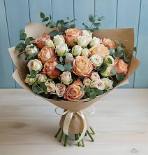 Букет цветов из:  Альстромерии и Розы в Ивойлово